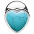 Booty Sparks Gemstones Large Heart Anal Plug Turquoise - Xr Brands