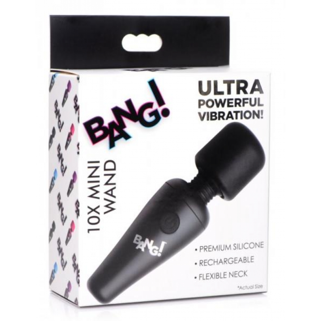 Bang! 10x Vibrating Mini Wand Black - Xr Brands