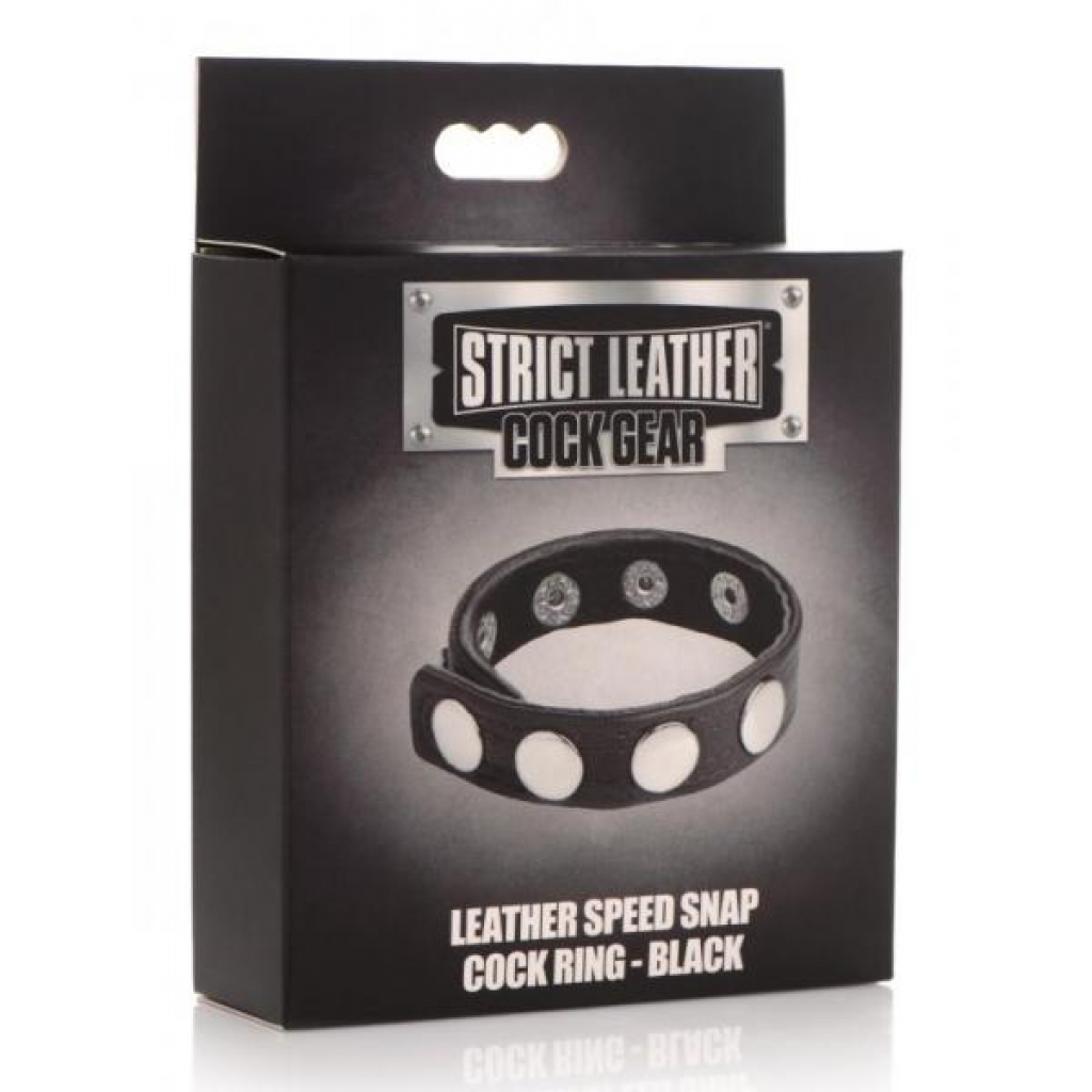 Strict Leather Cock Speed Snap Cock Ring Black - Xr Brands