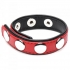 Strict Cock Gear Leather Speed Snap Cock Ring Red - Xr Brands