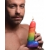 Master Series Pride Pecker Rainbow Drip Candle - Xr Brands