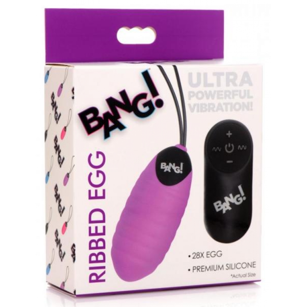 Bang! Swirl Silicone Egg Purple - Xr Brands