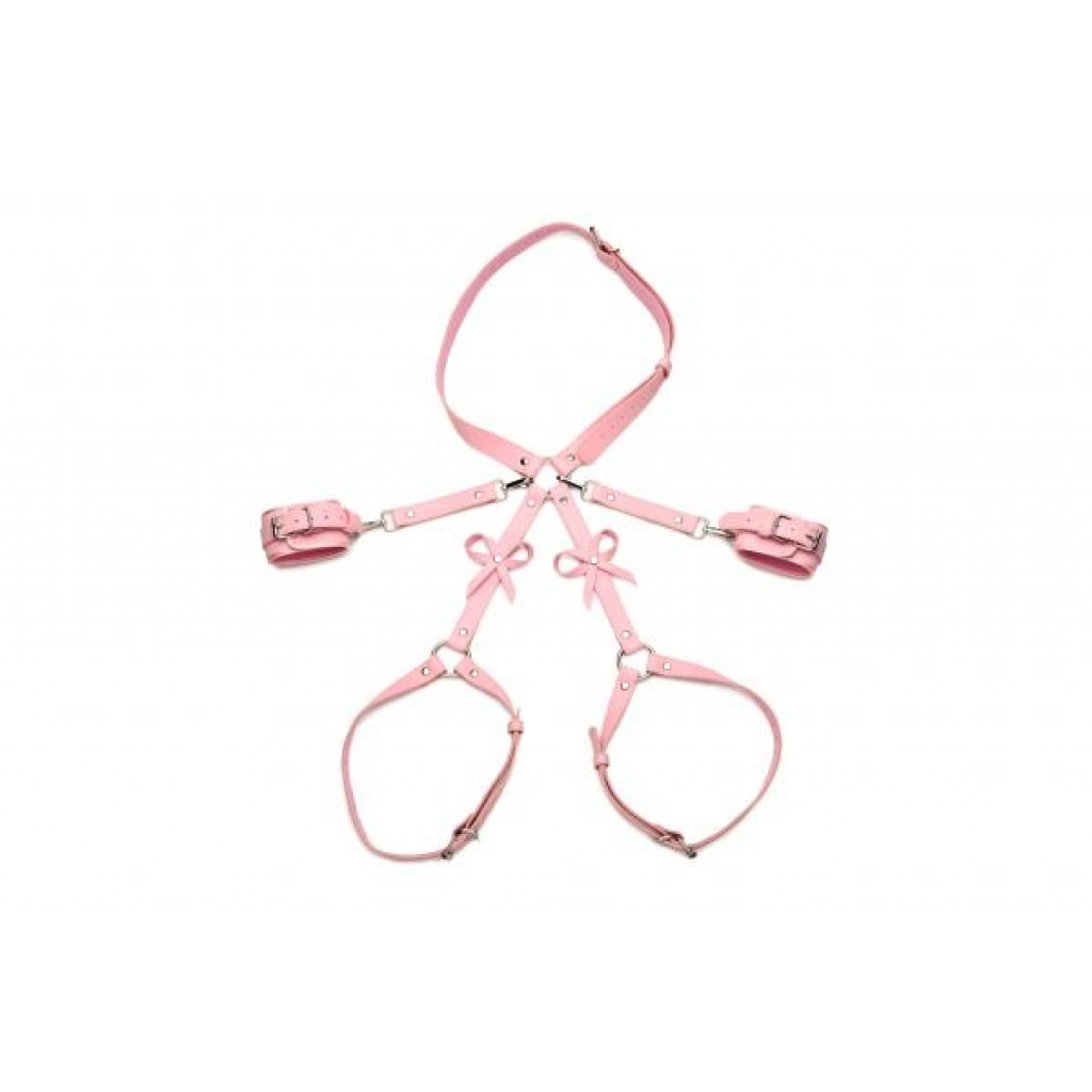 Strict Bondage Harness W/ Bows Pink Xl/2xl - Xr Brands