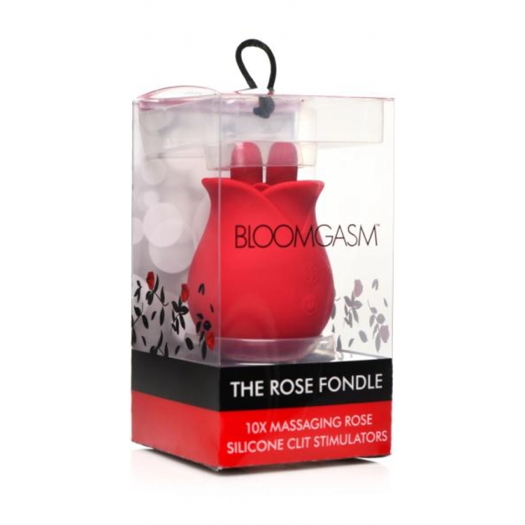 Bloomgasm The Rose Fondle 10x Massaging Rose Clit Stimulator - Xr Brands
