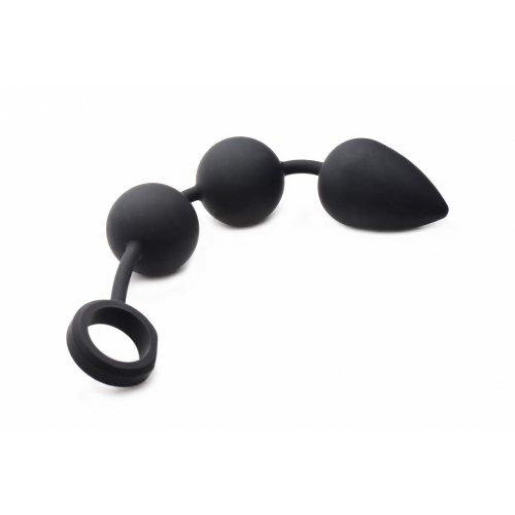 Tom Of Finland Weighted Anal Ball Beads Black - Xr Brands